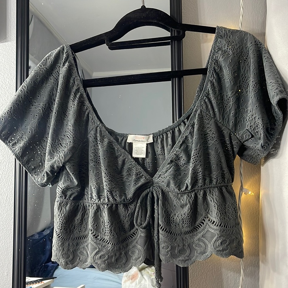 Grey crop top
